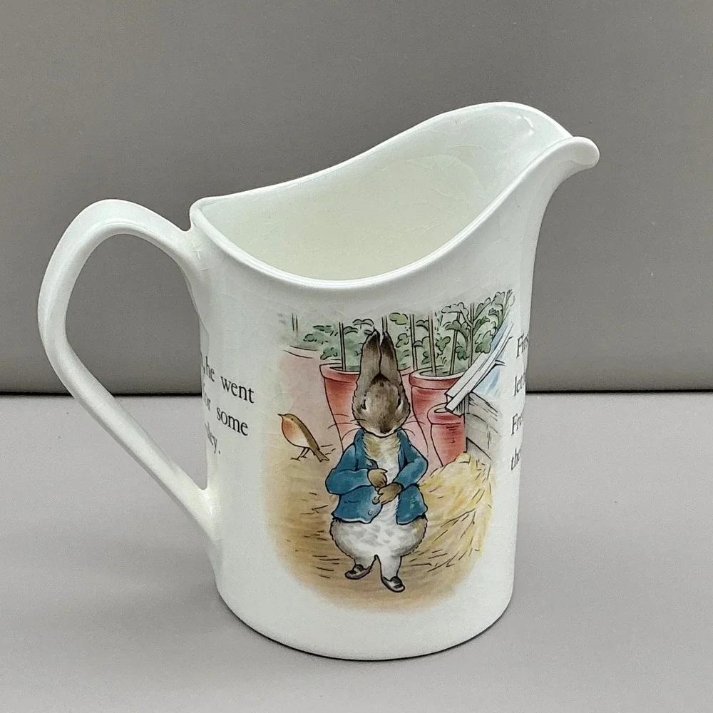 Wedgwood Peter Rabbit Beatrix Potter Cream Pitcher Etruria Barlaston England